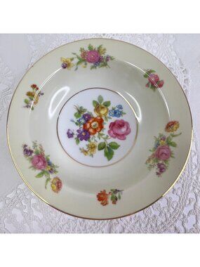 Vintage Rose China Berry Fruit Bowls Set Of 5 Occupied Japan 5.5" Elegant Dining